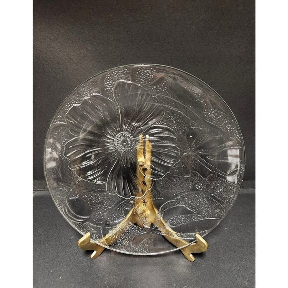 Vintage Pressed Glass Plate – Large Daisy Blossom Pattern Replacement Plate - Picture 1 of 2